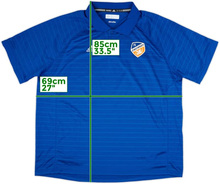2018 FC Cincinnati adidas Polo Shirt - 10/10 - (XXL)