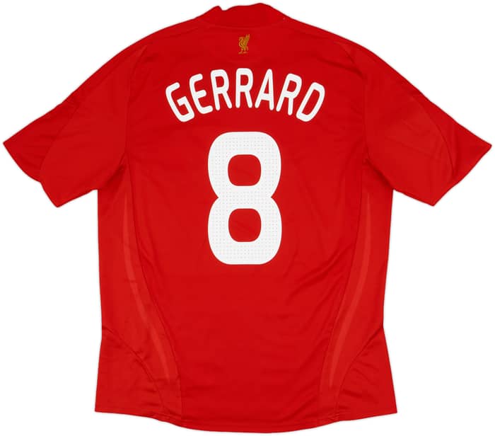 2008-10 Liverpool Home Shirt Gerrard #8 - 8/10 - (L)