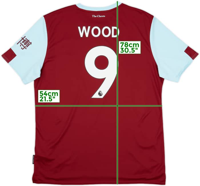 2019-20 Burnley Home Shirt Wood #9 - 8/10 - (XL)