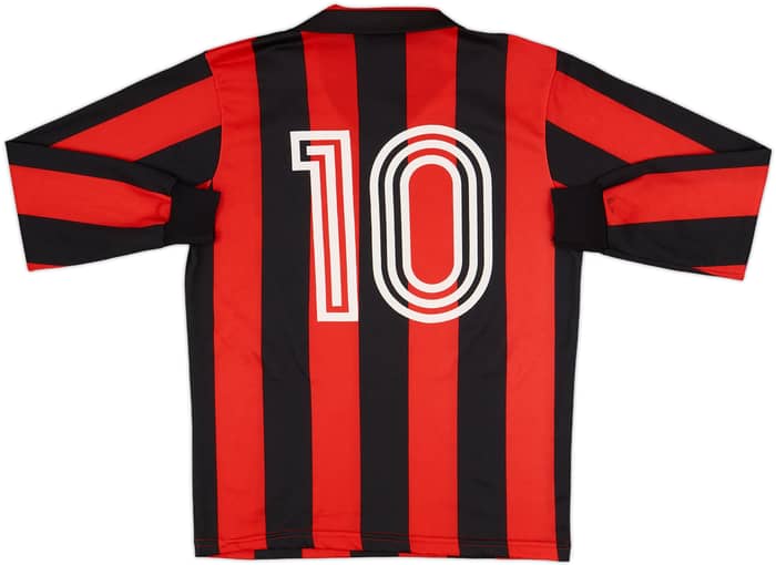 1989-90 AC Milan Basic Home L/S Shirt #10 - 7/10 - (L.Boys)