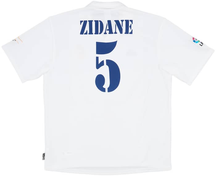 2001 Real Madrid Home Shirt Zidane #5 - 9/10 - (XL)