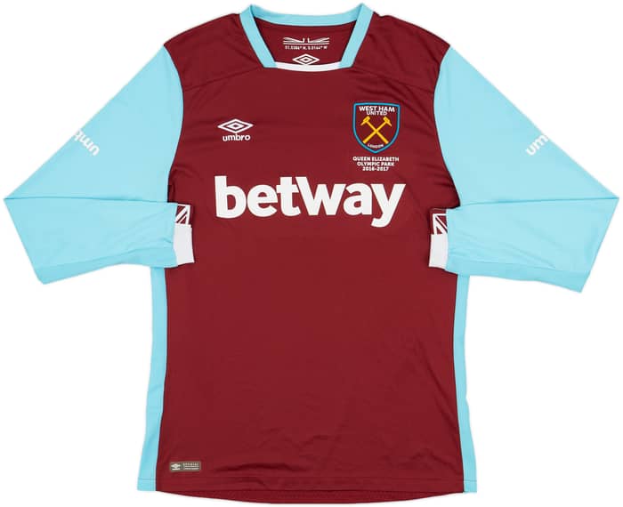 2016-17 West Ham Home L/S Shirt Payet #27 - 7/10 - (L)