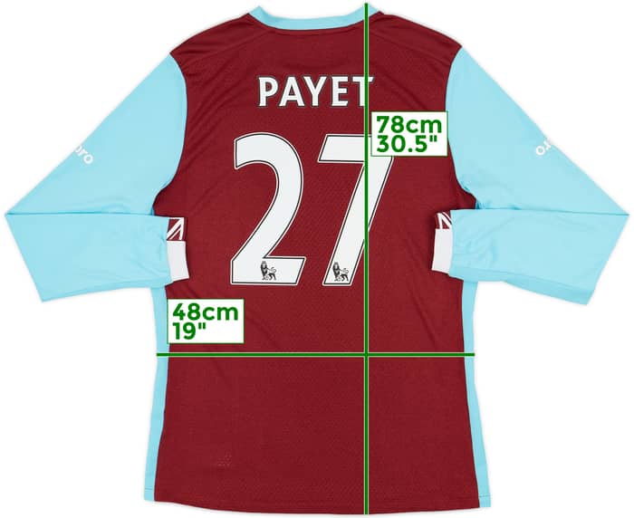 2016-17 West Ham Home L/S Shirt Payet #27 - 7/10 - (L)