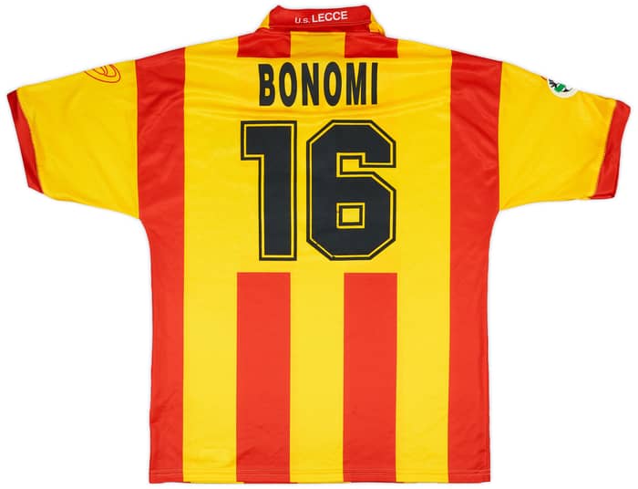 1999-00 Lecce Match Worn Home Shirt Bonomi #16