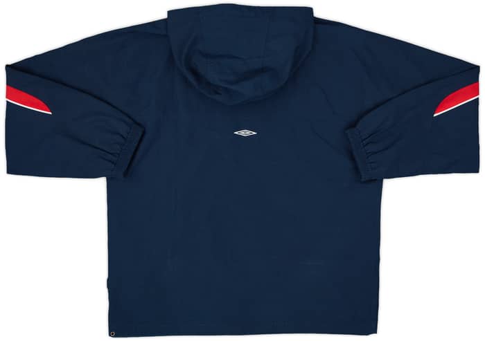 2000-02 England Umbro 1/4 Zip Hooded Drill Top - 8/10 - (M)