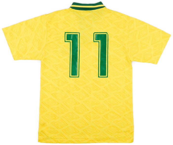 1991-93 Brazil Home Shirt #11 - 8/10 - (M)