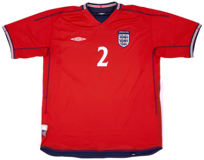 2002-04 England Away Shirt G.Neville #2 - 8/10 - (XL)