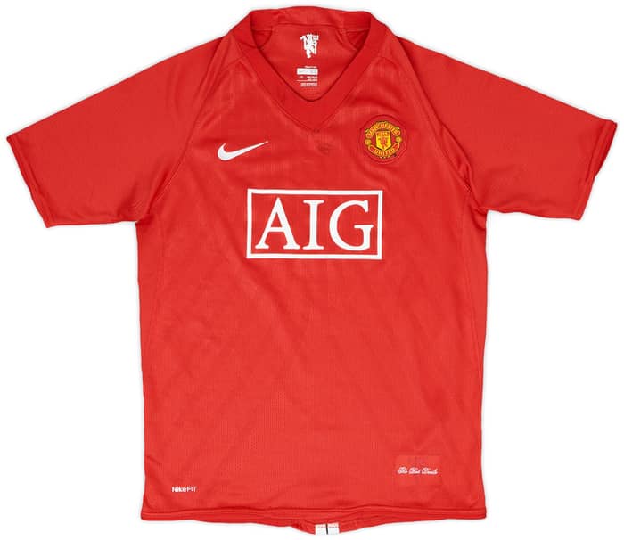 2007-09 Manchester United Home Shirt - 5/10 - (XL.Boys)