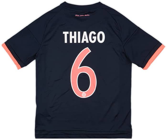 2015-16 Bayern Munich Third Shirt Thiago #6 - 6/10 - (L.Boys)