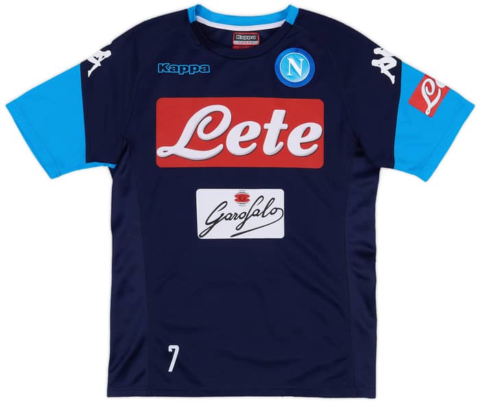 2017-18 Napoli Player Issue Training Tee # - 5/10