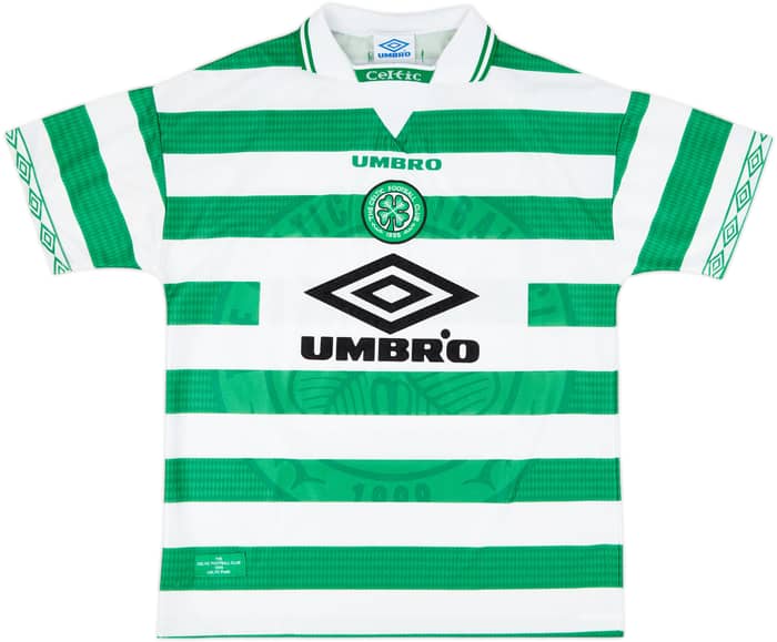1997-99 Celtic Home Shirt Larsson #7 - 9/10 - (L)