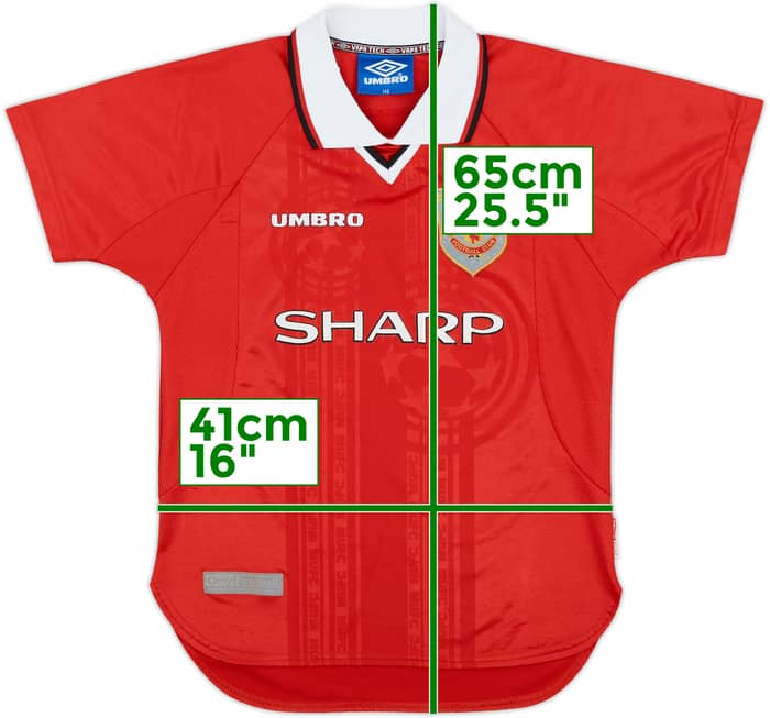 1997-00 Manchester United CL Shirt - 6/10 - (M.Boys)