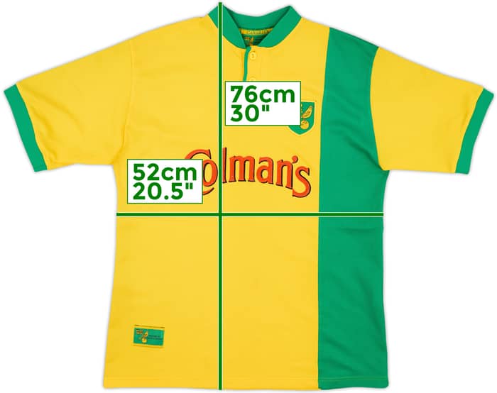 1999-01 Norwich Home Shirt - 8/10 - (L)