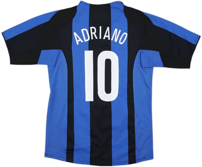 2004-05 Inter Milan Home Shirt Adriano #10 - 5/10 - (XL.Boys)