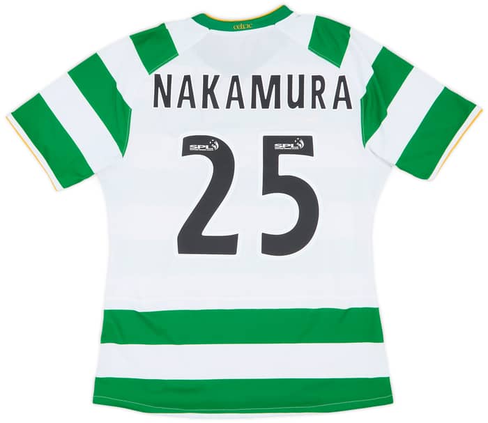 2008-10 Celtic European Player Issue Home Shirt Nakamura #25 - 8/10 - (L)
