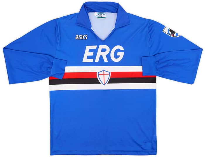 1990-92 Sampdoria Home L/S Shirt #9 - 9/10 - (L)