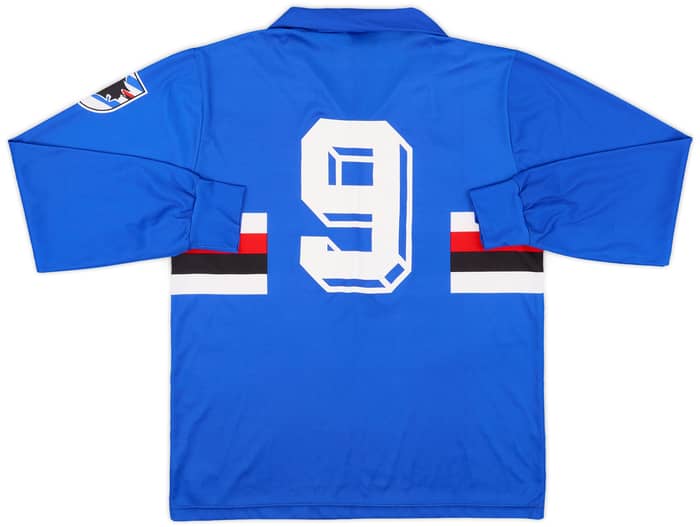 1990-92 Sampdoria Home L/S Shirt #9 - 9/10 - (L)