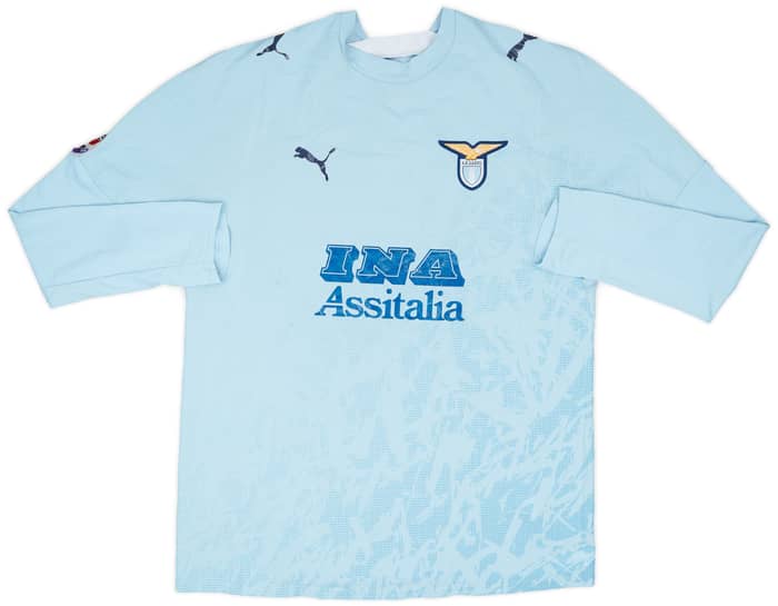 2006-07 Lazio Match Issue Home L/S Shirt Rocchi #18