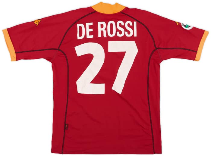 2001-02 Roma Match Issue Home Shirt De Rossi #27