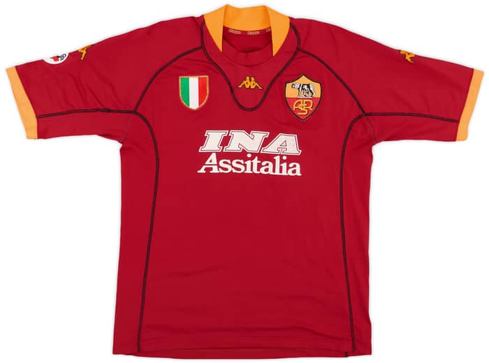 2001-02 Roma Match Issue Home Shirt De Rossi #27