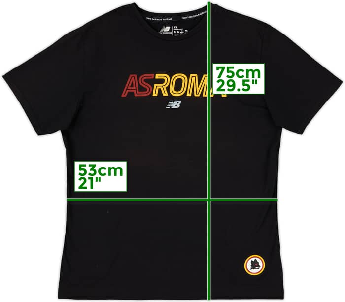 2021-22 Roma New Balance Cotton Tee - 9/10 - (XL)