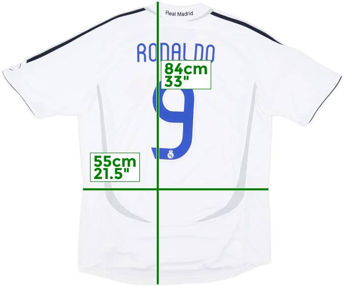 2006-07 Real Madrid Home Shirt Ronaldo #9 - 10/10 - (L)