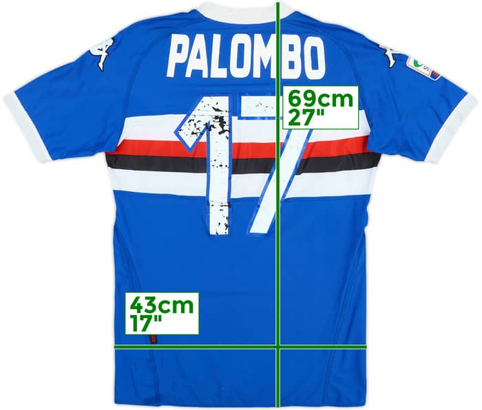 2010-11 Sampdoria Home Shirt Palombo #17 - 4/10 - (XS)