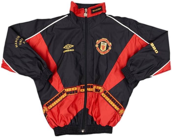 1996-97 Manchester United Umbro Track Jacket - 8/10 - (S.Boys) 1996-97 Manchester United Umbro Track Jacket - 8/10 - (S.Boys)