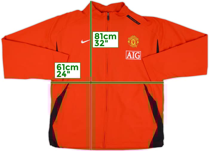 2007-08 Manchester United Nike Track Jacket - 9/10 - (XL)