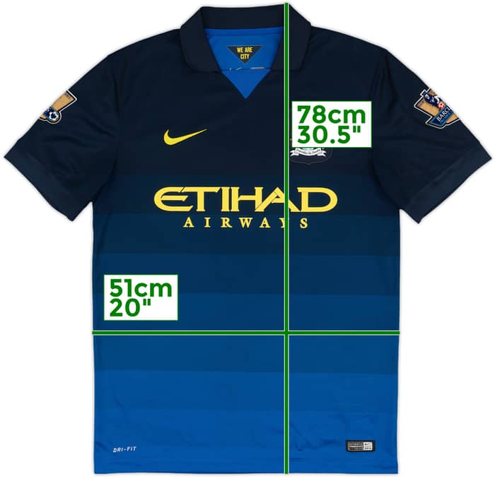 2014-15 Manchester City Away Shirt Kun Aguero #16 - 8/10 - (M)