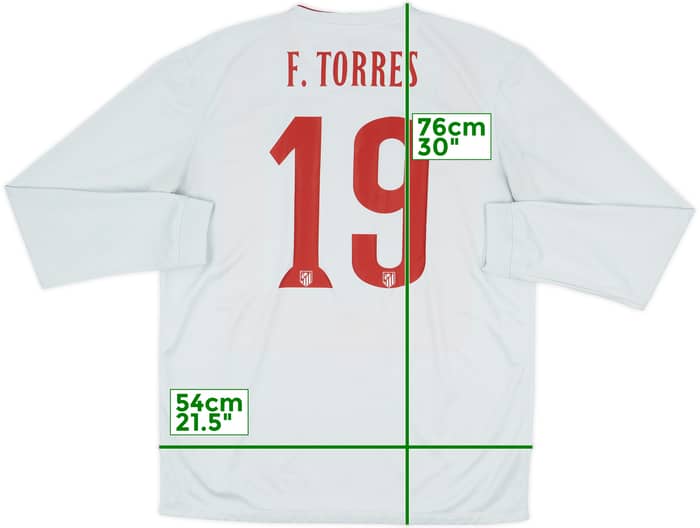 2014-15 Atletico Madrid Away L/S Shirt F.Torres #19 - 7/10 - (L)