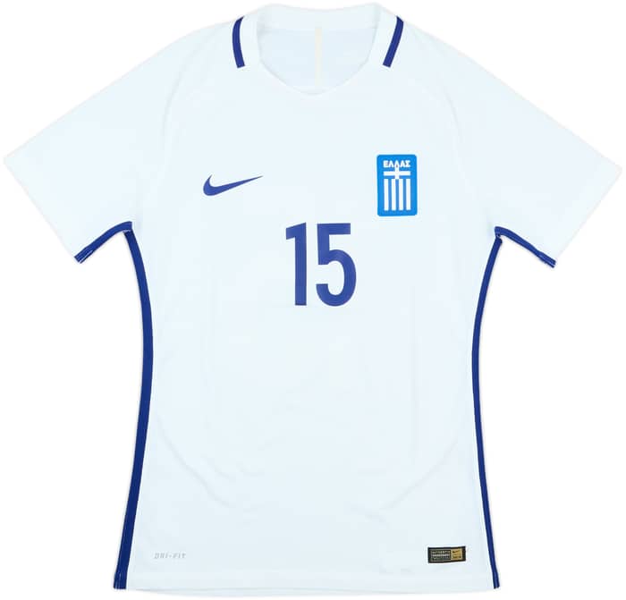 2016-18 Greece Match Issue Home Shirt #15