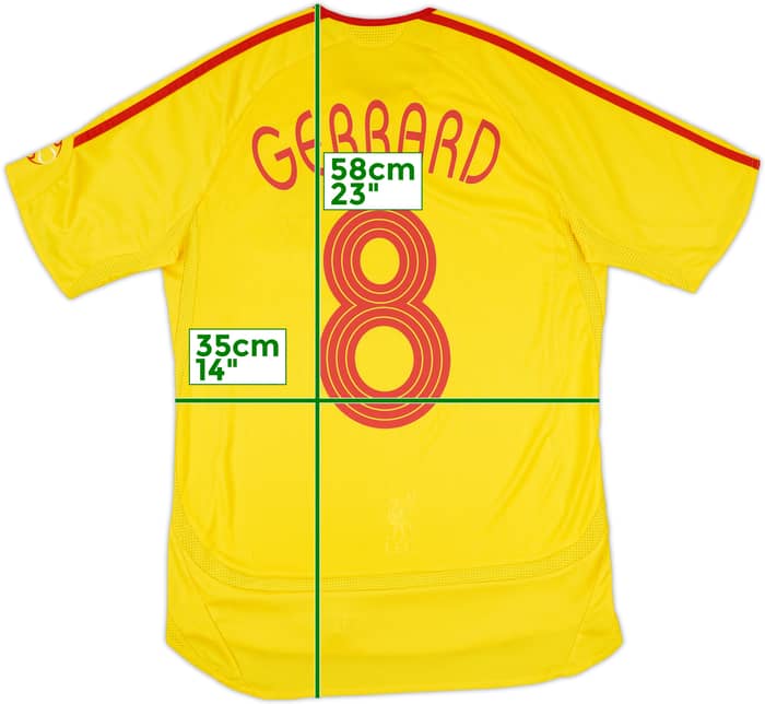 2006-07 Liverpool Away Shirt Gerrard #8 - 6/10 - (S)