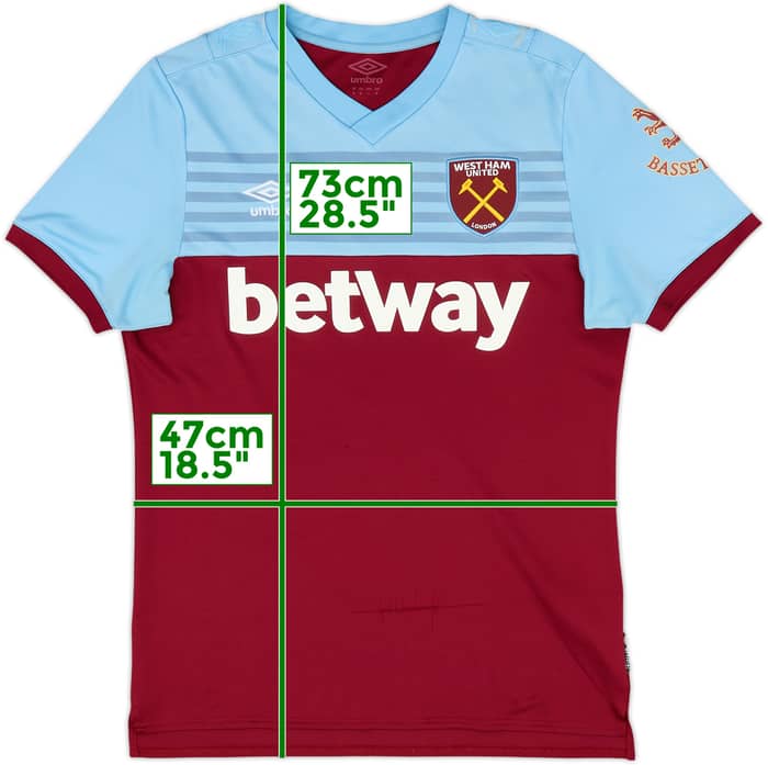 2019-20 West Ham Home Shirt Noble #16 - 6/10 - (M)