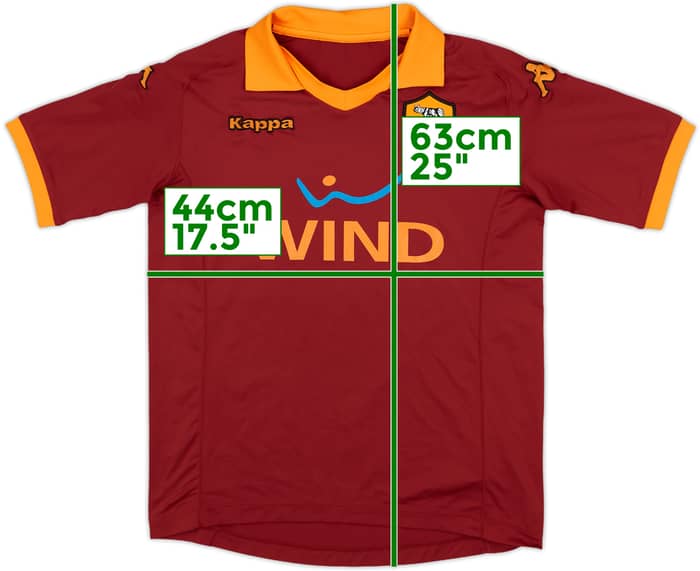 2012-13 Roma Home Shirt - 7/10 - (L.Boys)