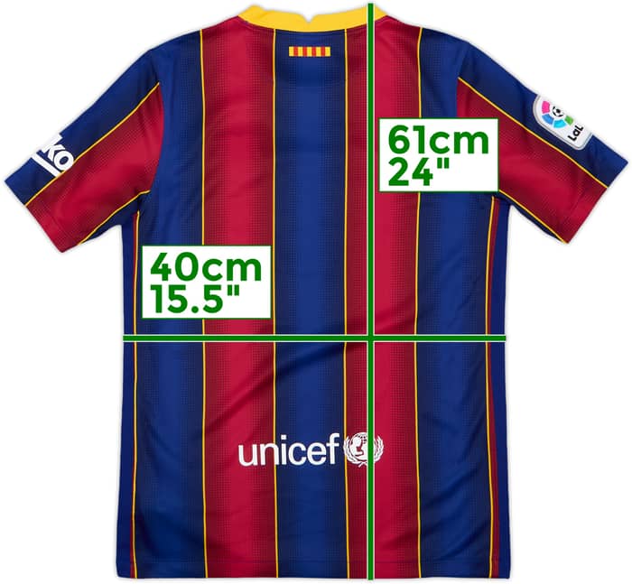 2020-21 Barcelona Home Shirt - 8/10 - (L.Boys)