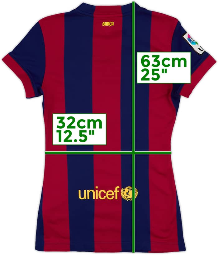 2014-15 Barcelona Home Shirt - 9/10 - (Women's XS)