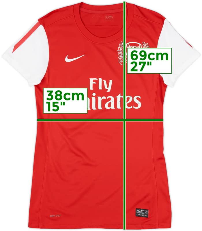 2011-12 Arsenal Home Shirt - 6/10 - (Women's XS)