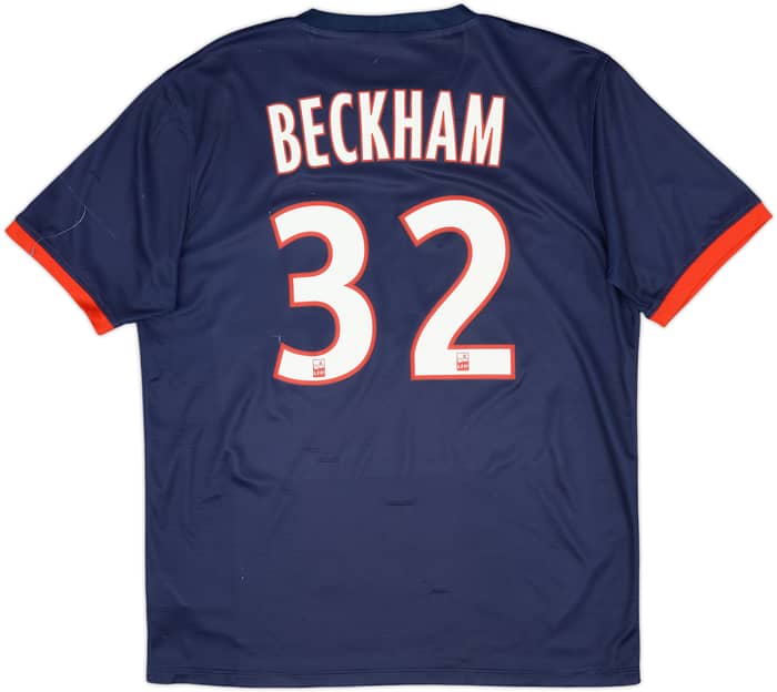 2013-14 Paris Saint-Germain Home Shirt Beckham #32 - 6/10 - (L)
