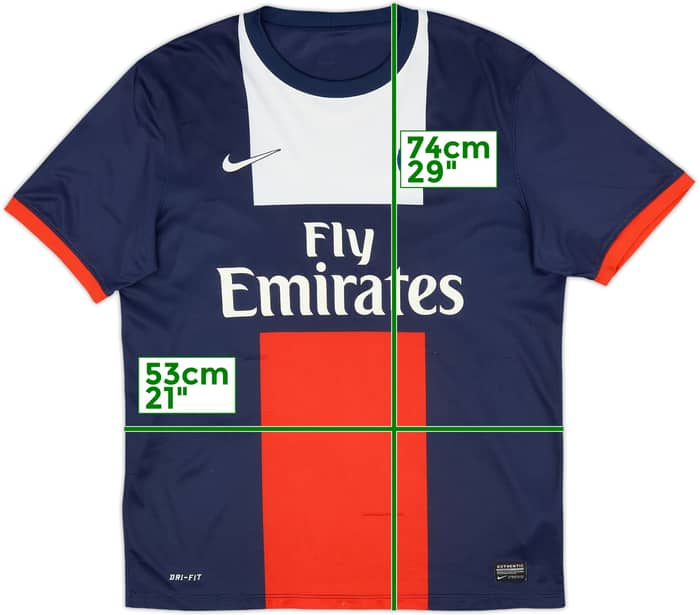 2013-14 Paris Saint-Germain Home Shirt Beckham #32 - 6/10 - (L)