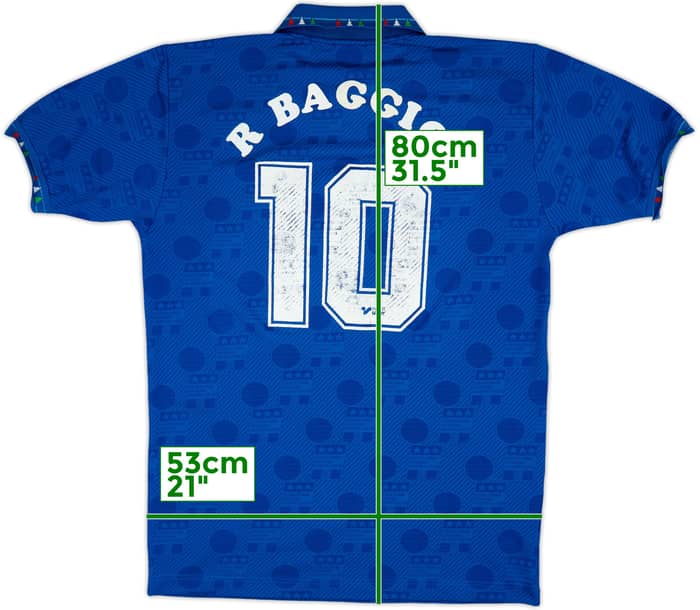 1994 Italy Home Shirt R. Baggio #10 - 7/10 - (L)