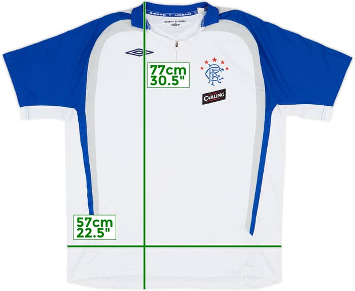 2006-07 Rangers Umbro 1/4 Zip Polo Shirt - 9/10 - (L)