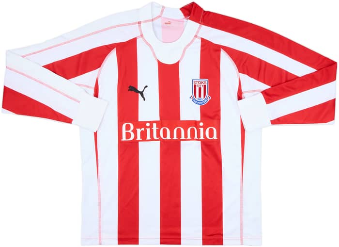 2006-07 Stoke City Home L/S Shirt - 8/10 - (M)