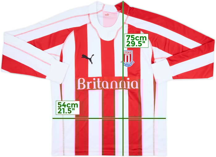 2006-07 Stoke City Home L/S Shirt - 8/10 - (M)
