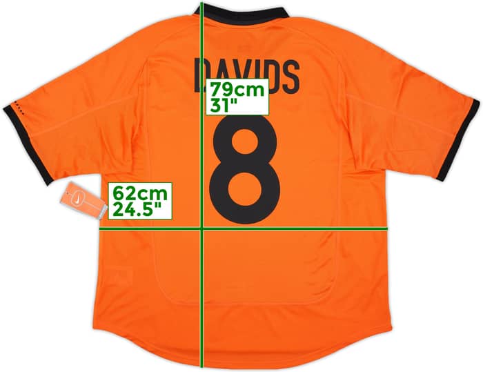 2000-02 Netherlands Home Shirt Davids #8 (XL)