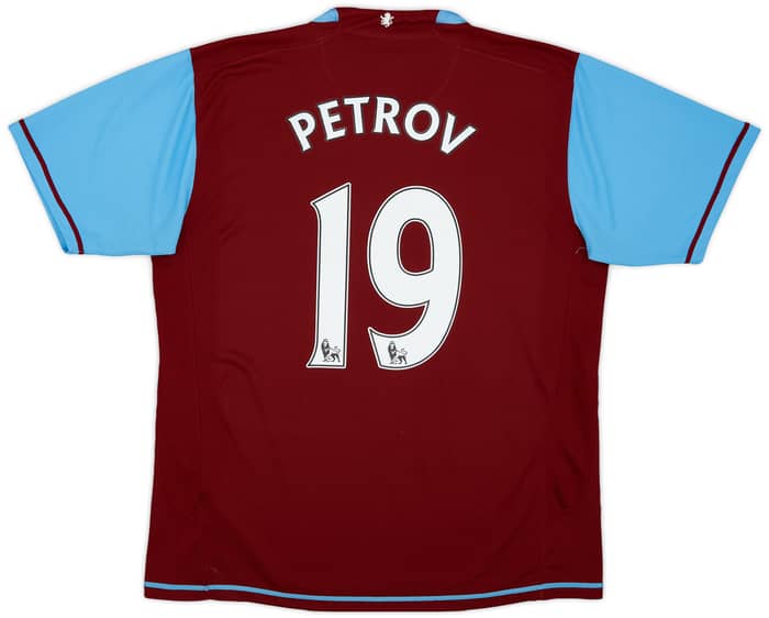 2007-08 Aston Villa Home Shirt Petrov #19 - 8/10 - (L)