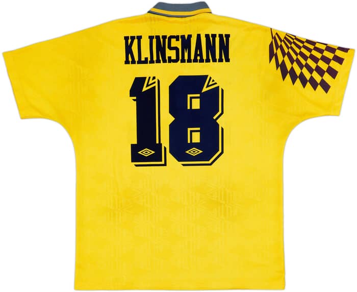 1991-95 Tottenham Away Shirt Klinsmann #18 - 7/10 - (XL)