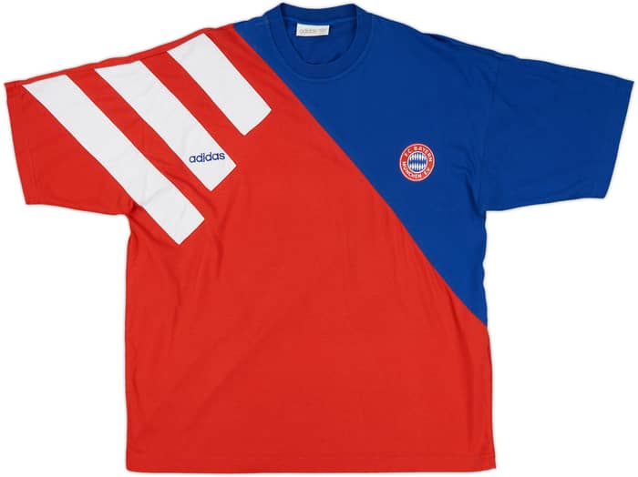 1991-92 Bayern Munich adidas Cotton T-Shirt - 9/10 - (L/XL)