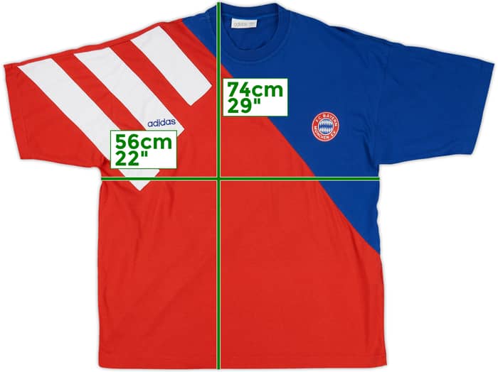 1991-92 Bayern Munich adidas Cotton T-Shirt - 9/10 - (L/XL)