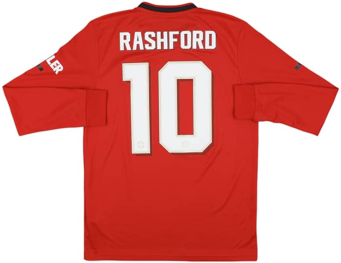 2019-20 Manchester United Home L/S Shirt Rashford #10 - 10/10 - (M)